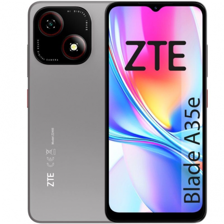 Smartphone ZTE Blade A35E 2GB/ 32GB/ 6.52'/ Gris Oscuro