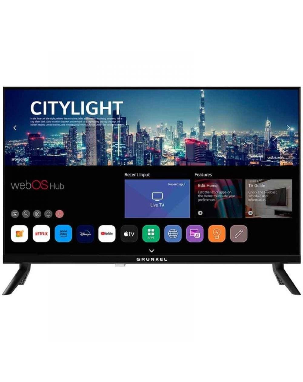 Televisor Grunkel LED-24PBW 24'/ HD/ Smart TV/ WiFi