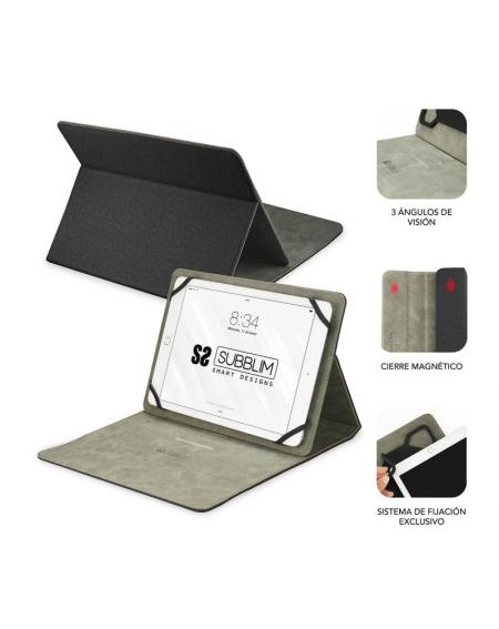 Funda Subblim Clever Stand para Tablets de 10.1'-11'/ Negra - Imagen 2