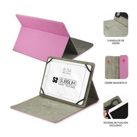 Funda Subblim Clever Stand para Tablets de 10.1'-11'/ Rosa - Imagen 2