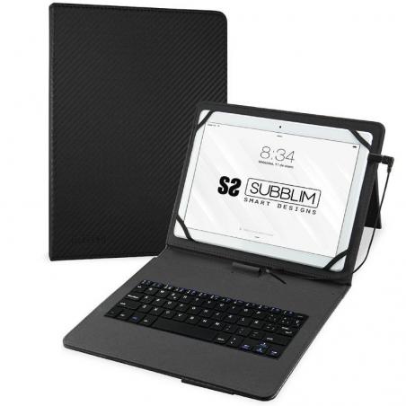 Funda con Teclado Subblim Keytab Pro USB para Tablets de 10.1'-11'/ Negra - Imagen 1