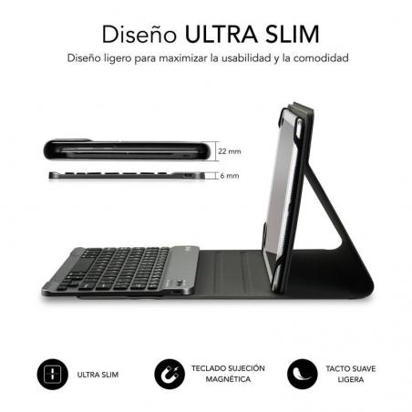 Funda con Teclado Subblim Keytab Pro Bluetooth para Tablets de 10.1'-10.8'/ Roja - Imagen 2