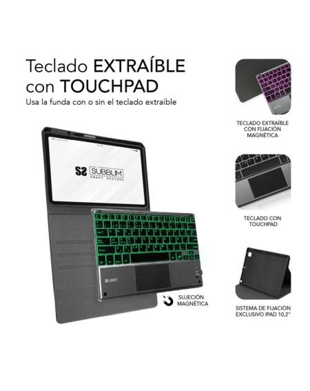Funda con Teclado Subblim Keytab Pro Bluetooth Touchpad para Tablets Apple iPad Pro de 11' 2020/ Negra - Imagen 3