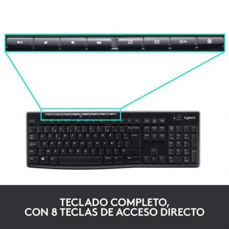 Teclado y Ratón Inalámbricos Logitech Wireless Combo MK270 - Imagen 5