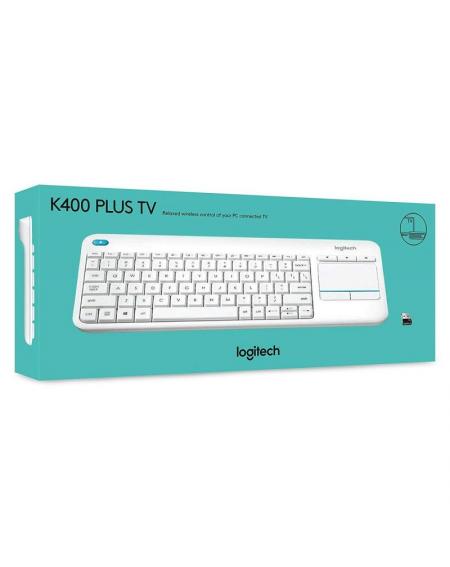 Teclado para Smart TV Logitech Wireless Touch K400 Plus/ Blanco - Imagen 5