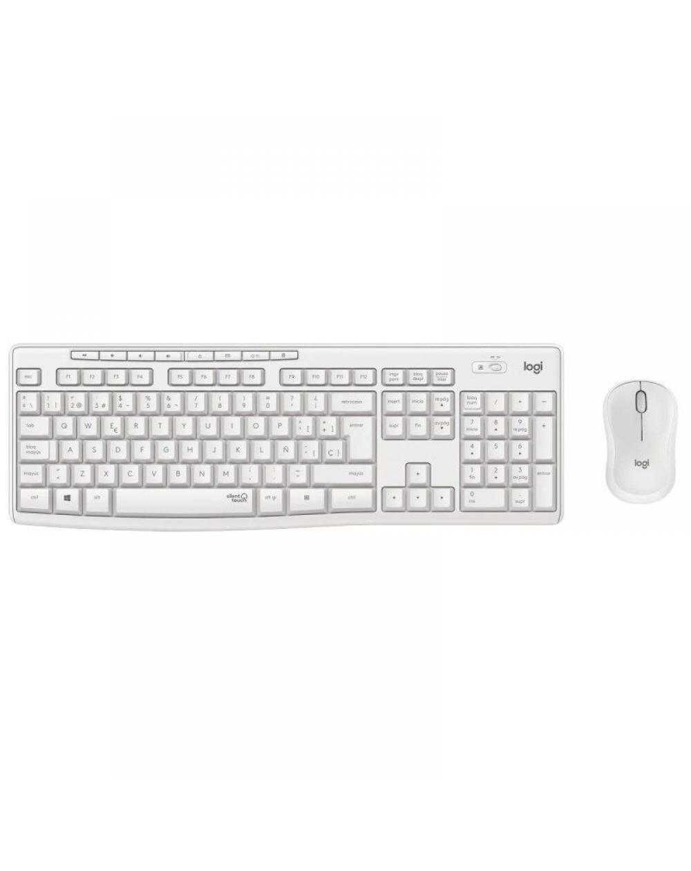 Teclado y Ratón Inalámbricos Logitech Silent Touch MK295/ Blanco - Imagen 1