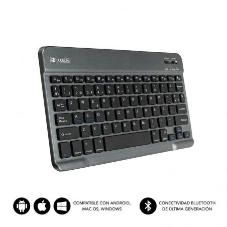 Teclado Compacto Inalámbrico por Bluetooth Subblim Smart/ Gris - Imagen 1