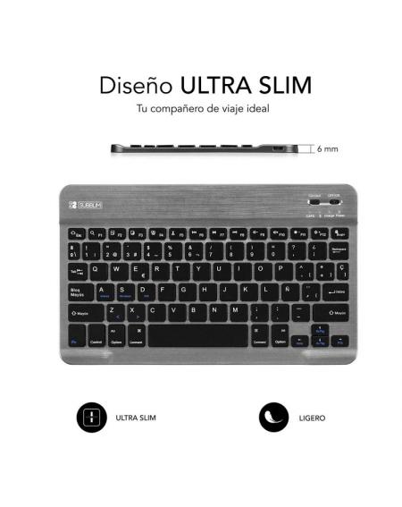 Teclado Compacto Inalámbrico por Bluetooth Subblim Smart/ Gris - Imagen 3