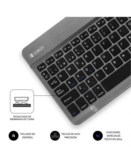 Teclado Compacto Inalámbrico por Bluetooth Subblim Smart/ Gris - Imagen 5