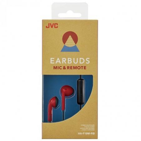 Auriculares JVC HA-F19M-RB/ con Micrófono/ Jack 3.5/ Rojos - Imagen 3