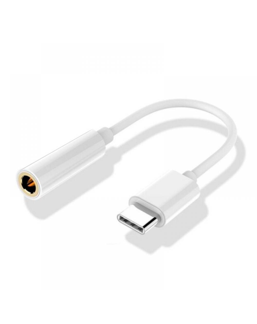 Adaptador Conector Tipo C a Jack 3,5 mm (Digital) COOL (Universal) Blanco - Imagen 1