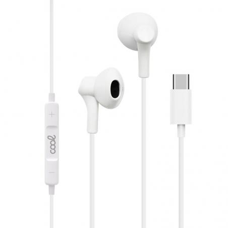 Auriculares Botón COOL Stereo Tipo-C Con Micro (Digital) Blanco - Imagen 1