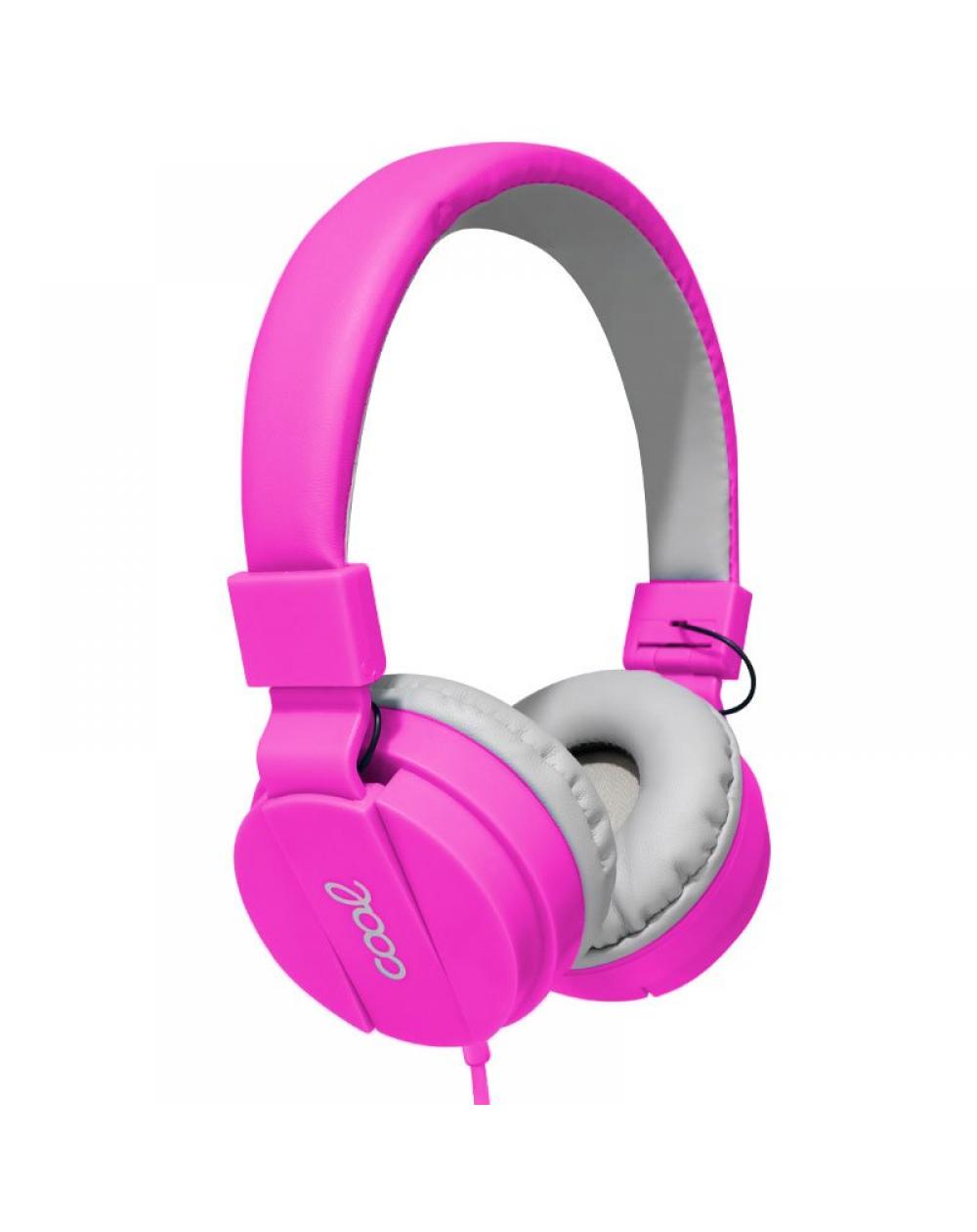 Auriculares Cascos Jack 3,5 mm COOL Toronto Con Micro Rosa - Imagen 1