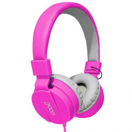 Auriculares Cascos Jack 3,5 mm COOL Toronto Con Micro Rosa - Imagen 1