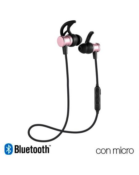Auriculares Stereo Bluetooth Deportivos COOL Magnetic Rosa - Imagen 1