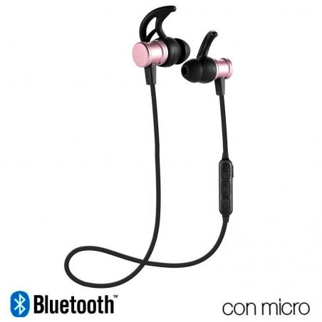 Auriculares Stereo Bluetooth Deportivos COOL Magnetic Rosa - Imagen 1