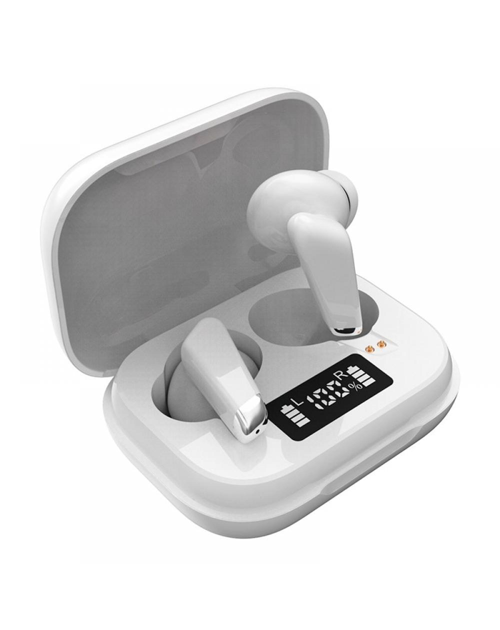 Auriculares Stereo Bluetooth Dual Pod Earbuds COOL URBAN Lcd Blanco - Imagen 1