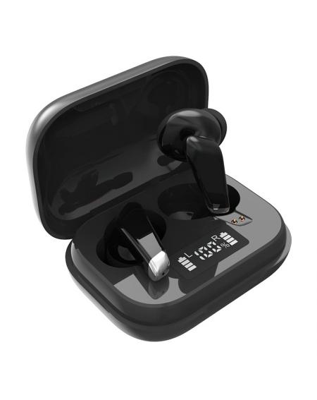 Auriculares Stereo Bluetooth Dual Pod Earbuds COOL URBAN Lcd Negro - Imagen 1