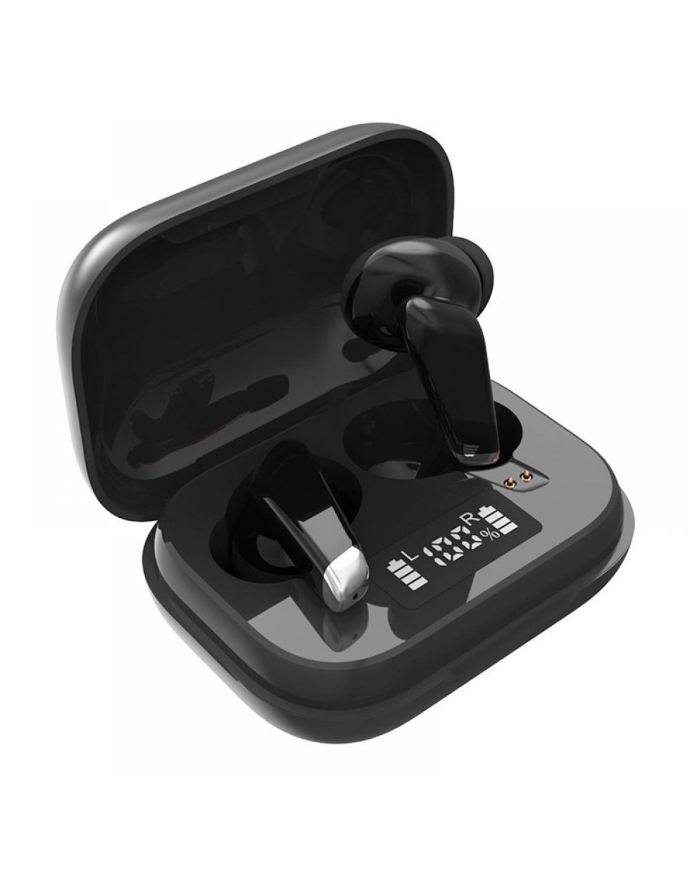 Auriculares Stereo Bluetooth Dual Pod Earbuds COOL URBAN Lcd Negro - Imagen 1