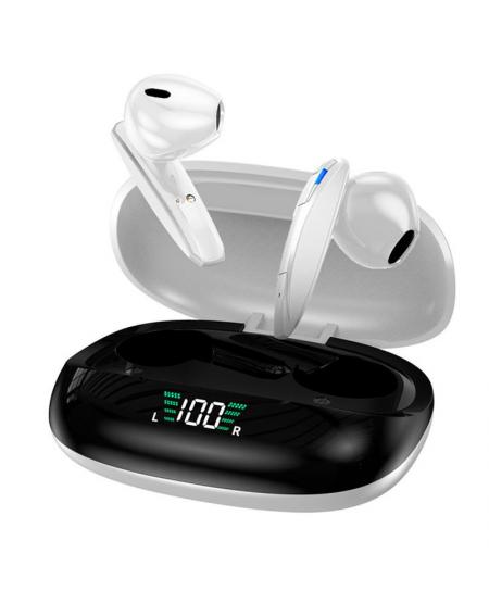 Auriculares Stereo Bluetooth Dual Pod Earbuds Inalámbricos TWS Lcd COOL Shadow Blanco - Imagen 1