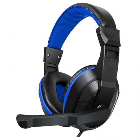 Auriculares Stereo Oficina COOL Dublin con micro (Negro-Azul) - Imagen 1