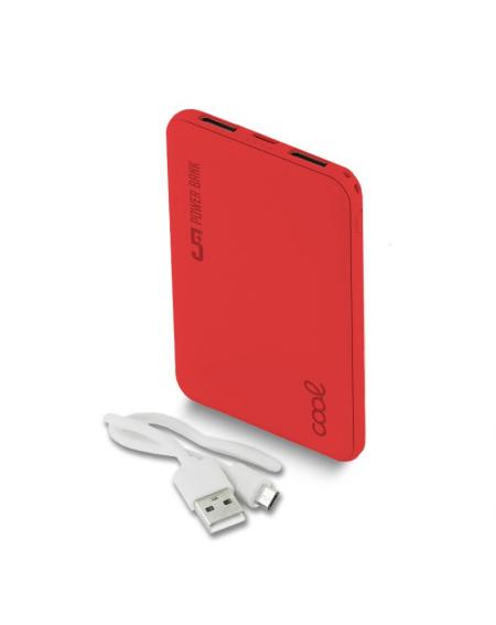 Bateria Externa Micro-usb Power Bank 5000 mAh COOL Leather Rojo - Imagen 1