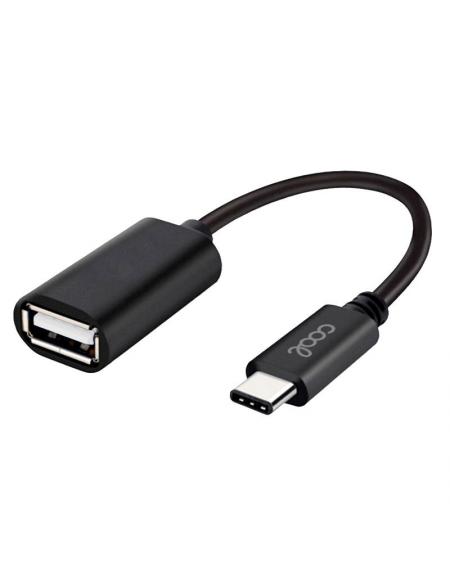 Cable Entrada USB OTG Tipo-C Universal COOL (Negro) - Imagen 1