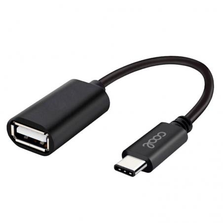 Cable Entrada USB OTG Tipo-C Universal COOL (Negro) - Imagen 1