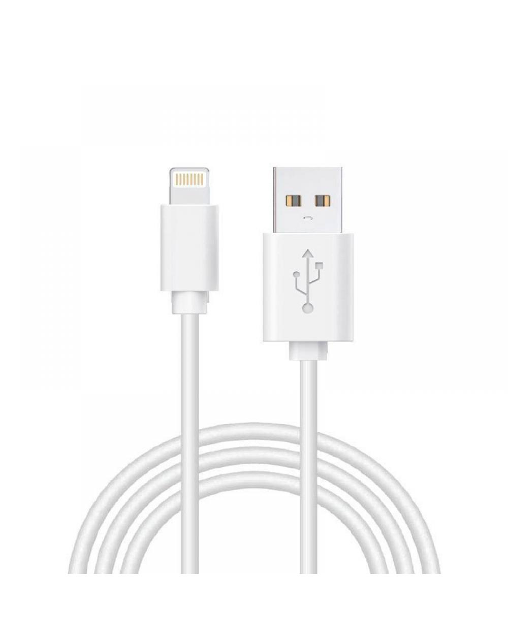 Cable USB Compatible COOL Lightning para iPhone / iPad (1.2 metros) Blanco - Imagen 1