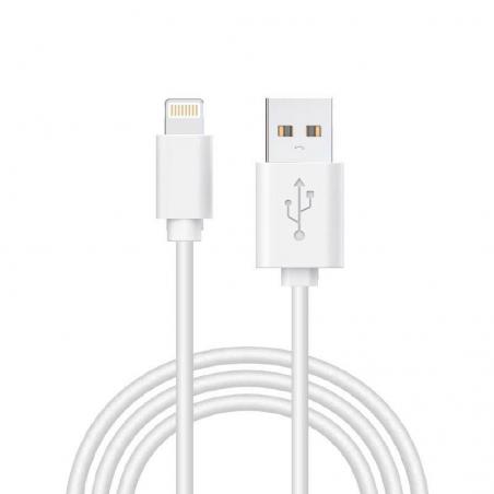 Cable USB Compatible COOL Lightning para iPhone / iPad (1.2 metros) Blanco - Imagen 1