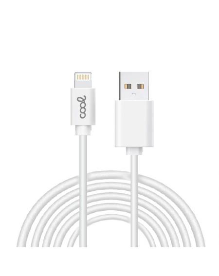 Cable USB Compatible COOL Lightning para iPhone / iPad (3 metros) Blanco - Imagen 1