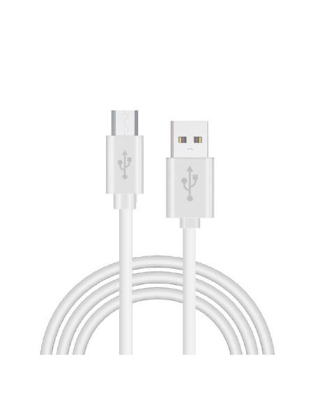 Cable USB Compatible COOL Universal (Micro-Usb) 1.2 metros Blanco 2.4 Amp - Imagen 1