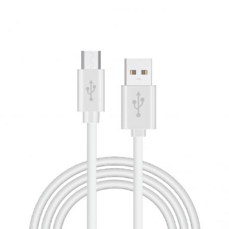 Cable USB Compatible COOL Universal (Micro-Usb) 1.2 metros Blanco 2.4 Amp - Imagen 1