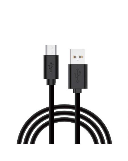 Cable USB Compatible COOL Universal (micro-usb) 1.2 metros Negro 2.4 Amp - Imagen 1