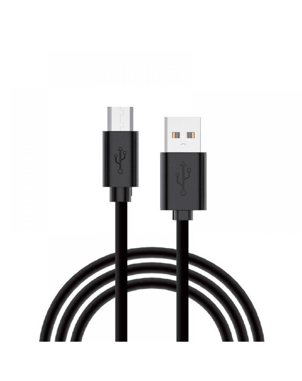 Cable USB Compatible COOL Universal (micro-usb) 1.2 metros Negro 2.4 Amp - Imagen 1