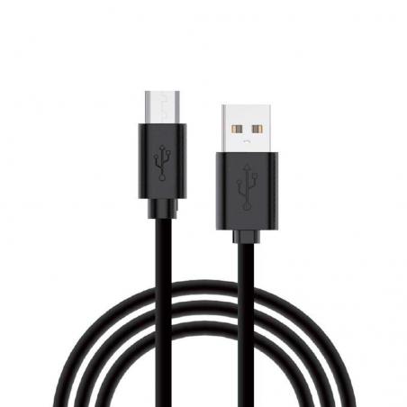 Cable USB Compatible COOL Universal (micro-usb) 1.2 metros Negro 2.4 Amp - Imagen 1