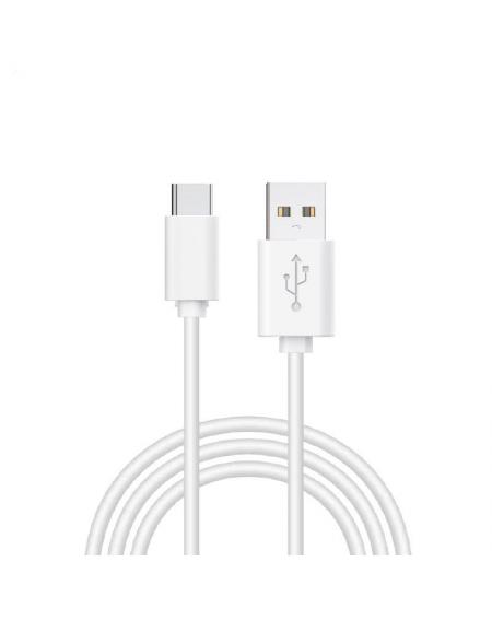 Cable USB Compatible COOL Universal TIPO-C (1.2 metros) Blanco 2.4 Amp - Imagen 1