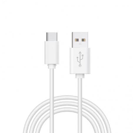 Cable USB Compatible COOL Universal TIPO-C (1.2 metros) Blanco 2.4 Amp - Imagen 1