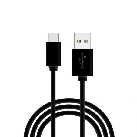 Cable USB Compatible COOL Universal TIPO-C (1.2 metros) Negro 2.4 Amp - Imagen 1