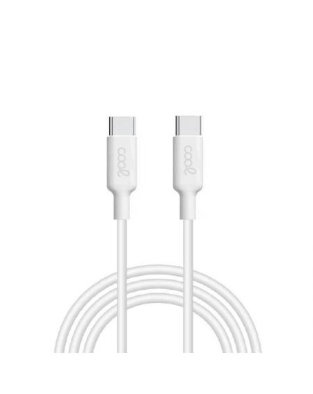 Cable USB Compatible COOL Universal TIPO-C a TIPO-C (1 metro) Blanco 3 Amp - Imagen 1