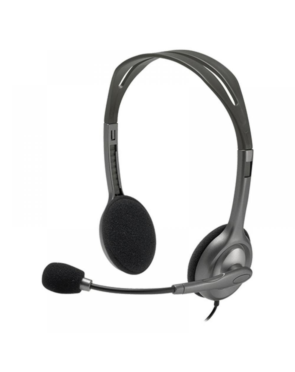 Auriculares Logitech H111/ con Micrófono/ Jack 3.5/ Negros - Imagen 1