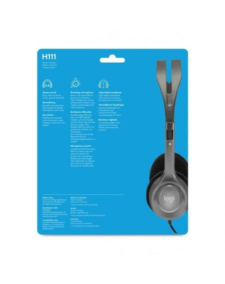 Auriculares Logitech H111/ con Micrófono/ Jack 3.5/ Negros - Imagen 4