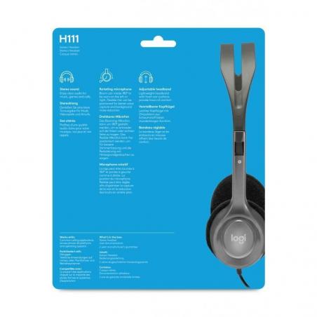 Auriculares Logitech H111/ con Micrófono/ Jack 3.5/ Negros - Imagen 4