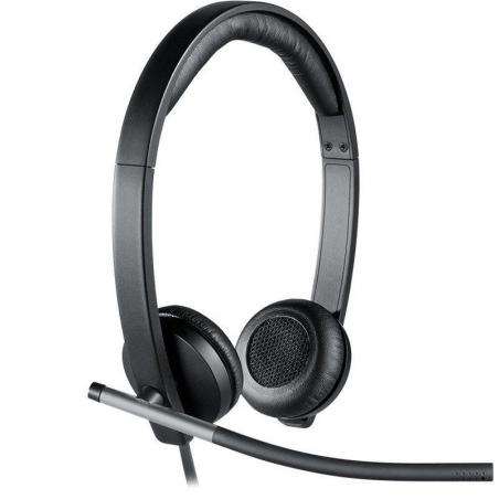 Auriculares Logitech H650e/ con Micrófono/ USB/ Negros - Imagen 1