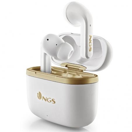 Auriculares Bluetooth NGS Ártica Trophy con estuche de carga/ Autonomía 5h/ Blancos - Imagen 1