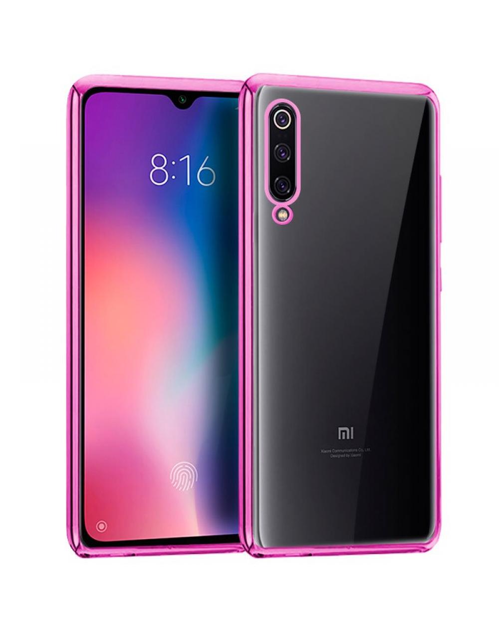 Carcasa COOL para Xiaomi Mi 9 Borde Metalizado (Rosa) - Imagen 1