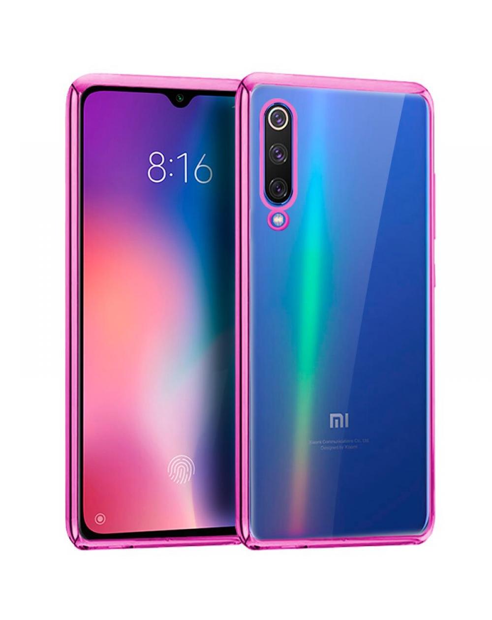 Carcasa COOL para Xiaomi Mi 9 SE Borde Metalizado (Rosa) - Imagen 1