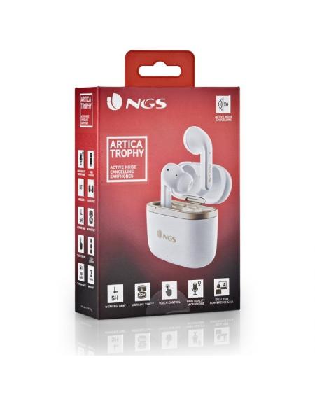 Auriculares Bluetooth NGS Ártica Trophy con estuche de carga/ Autonomía 5h/ Blancos - Imagen 5