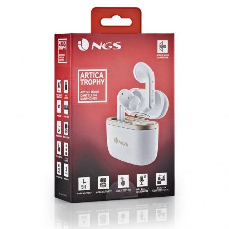 Auriculares Bluetooth NGS Ártica Trophy con estuche de carga/ Autonomía 5h/ Blancos - Imagen 5