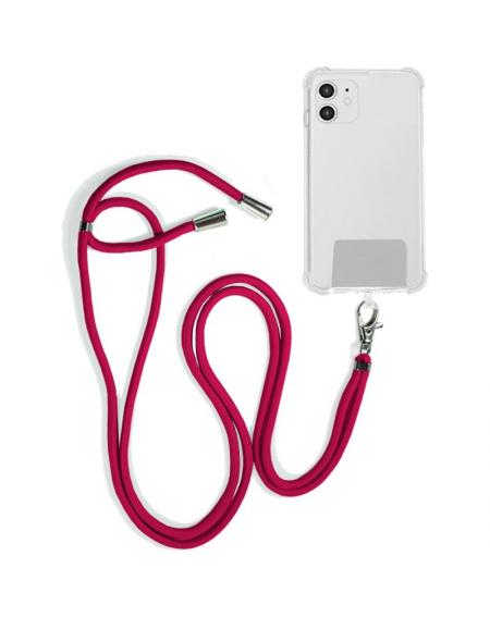 Cordón Colgante COOL Universal con Tarjeta para Smartphone Fucsia - Imagen 1